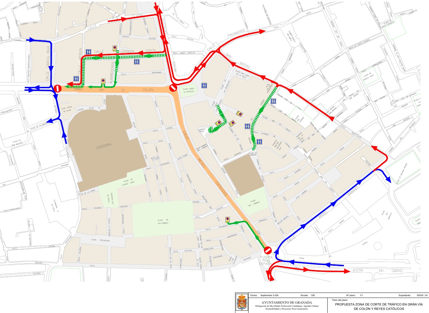 Peatonalización Reyes Católicos y Gran Vía 2024